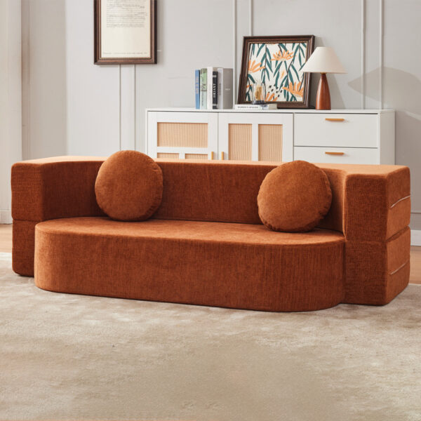 Sofa, living room, small-sized compressed sofa, home casual fabric sofa, nap double sofa, folding - Image 3