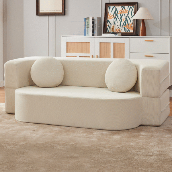 Sofa, living room, small-sized compressed sofa, home casual fabric sofa, nap double sofa, folding - Image 2
