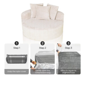 INS - Style Single - Person Round Compressed Fabric Sofa: Designer - Inspired Creative Small - Sized Sofa